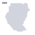 Vector dotted map of Sudan isolated on white background . Royalty Free Stock Photo