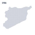 Vector dotted map of Syria isolated on white background . Royalty Free Stock Photo