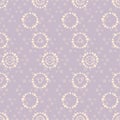 Vector dotted purple circles seamless pattern background Royalty Free Stock Photo