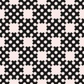 Vector dotted seamless pattern, repeat monochrome texture Royalty Free Stock Photo