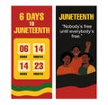 Juneteenth Double Banner Set Royalty Free Stock Photo