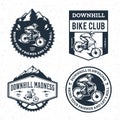 Vector downhill mountain biking badges
