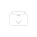 Vector Download Folder. flat vector icon Royalty Free Stock Photo