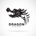 Vector of dragon head design on a white background. Animals. Dragon logo or icon. Easy editable layered vector illustration