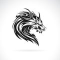 Vector of a dragon head design on white background. Easy editable layered vector illustration. Animals