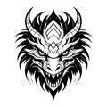 Vector of dragon head design on white background. Mythical creatures. Animal. Easy editable layered vector illustration Royalty Free Stock Photo