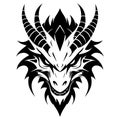 Vector of dragon head design on white background. Mythical creatures. Animal. Easy editable layered vector illustration Royalty Free Stock Photo