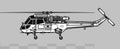 Westland Wasp HAS.1. Vector drawing of anti submarine helicopter.