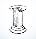 Vector drawing of big pillar Royalty Free Stock Photo