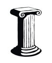 Vector drawing of big pillar Royalty Free Stock Photo