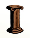 Vector drawing of big pillar Royalty Free Stock Photo