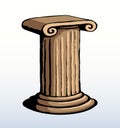 Vector drawing of big pillar Royalty Free Stock Photo