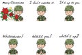 Vector drawing cute army