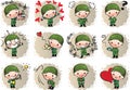 Vector drawing cute army