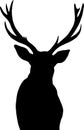 Vector drawing of deer silhouette Royalty Free Stock Photo