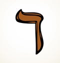 Vector drawing. Hebrew letter icon