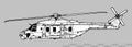 NHIndustries NH90. Vector drawing of military multirole helicopter Royalty Free Stock Photo