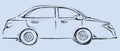 Vector drawing. Modern car. Side view Royalty Free Stock Photo