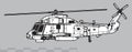 Kaman SH-2G Super Seasprite. Vector drawing of navy ASW helicopter.