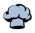 Vector drawing. Old chef hat