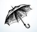 Vector drawing. Open umbrella icon Royalty Free Stock Photo