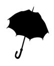 Vector drawing. Open umbrella icon Royalty Free Stock Photo