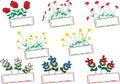 Vector drawing plants set Royalty Free Stock Photo