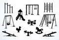 Vector drawing. Playground toy element Royalty Free Stock Photo