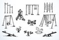 Vector drawing. Playground toy element Royalty Free Stock Photo