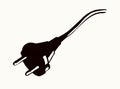 Vector drawing. Plug for electrical outlet Royalty Free Stock Photo