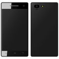 Vector drawing of a realistic black smartphone on white background