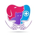 Pet care clinic hospital logo