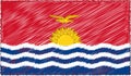 Vector Illustration of Sketch Style Kiribati Flag