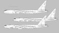 Boeing B-52 Stratofortress. Vector drawing of strategic bomber. Royalty Free Stock Photo