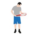 Vector drawing tennis players