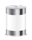 Vector drawing. Tin can with opening ring.