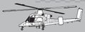 Kaman K-MAX. Vector drawing of transport helicopter