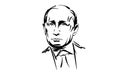 Vector drawing of Vladimir Putin the President of the Russian Federation