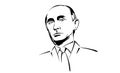 Vector drawing of Vladimir Putin the President of the Russian Federation
