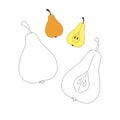 Illustration of pear for toddlers