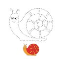 Illustration of funny snail for toddlers