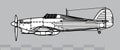 Hawker Hurricane. Vector Drawing Of World War 2 Fighter.