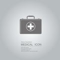 Vector drawn first aid kit. Royalty Free Stock Photo