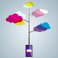 Cloud computing concept. Royalty Free Stock Photo