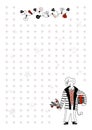 Vector drawn a New Year, Christmas layout notebook
