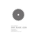 Vector drawn saw blade. Royalty Free Stock Photo