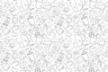 Vector Drink pattern. Drink seamless background