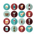 Vector drinks icons Royalty Free Stock Photo