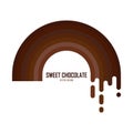 Vector drips chocolate logo