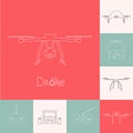 Vector drone icons.